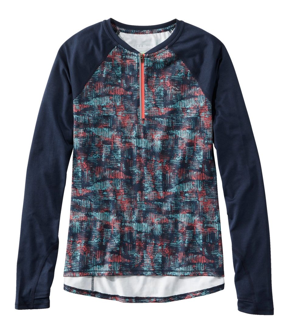 L.L.BeanWomen's Comfort Cycling Jersey, Long-Sleeve Print