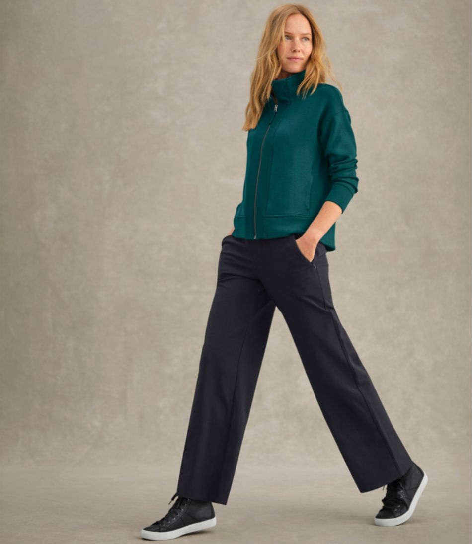 L.L.BeanWomen's Go-Anywhere Pants, High-Rise Wide-Leg