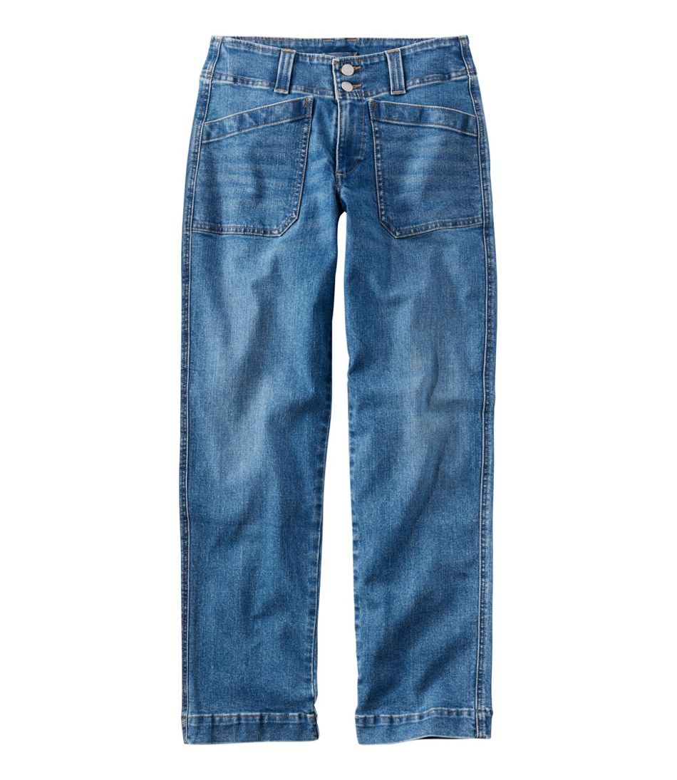 L.L.BeanWomen's 1912 Field Denim Pants, Mid-Rise Ankle Utility