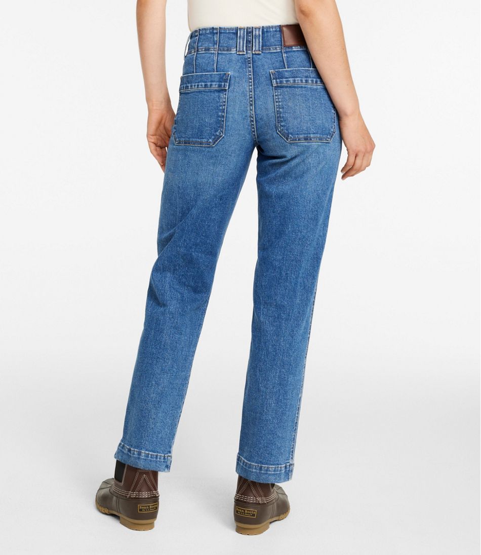 L.L.BeanWomen's 1912 Field Denim Pants, Mid-Rise Ankle Utility