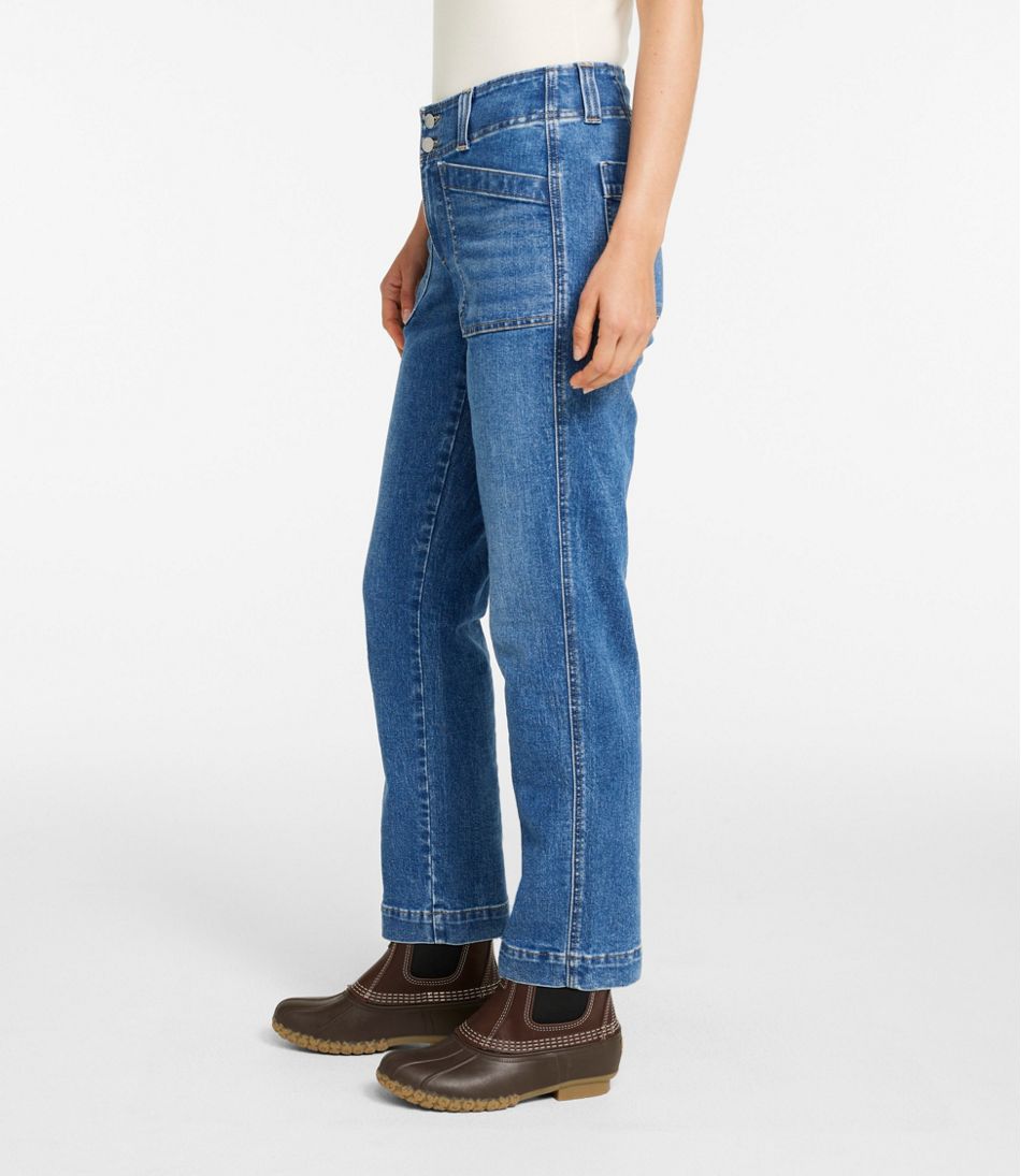 L.L.BeanWomen's 1912 Field Denim Pants, Mid-Rise Ankle Utility