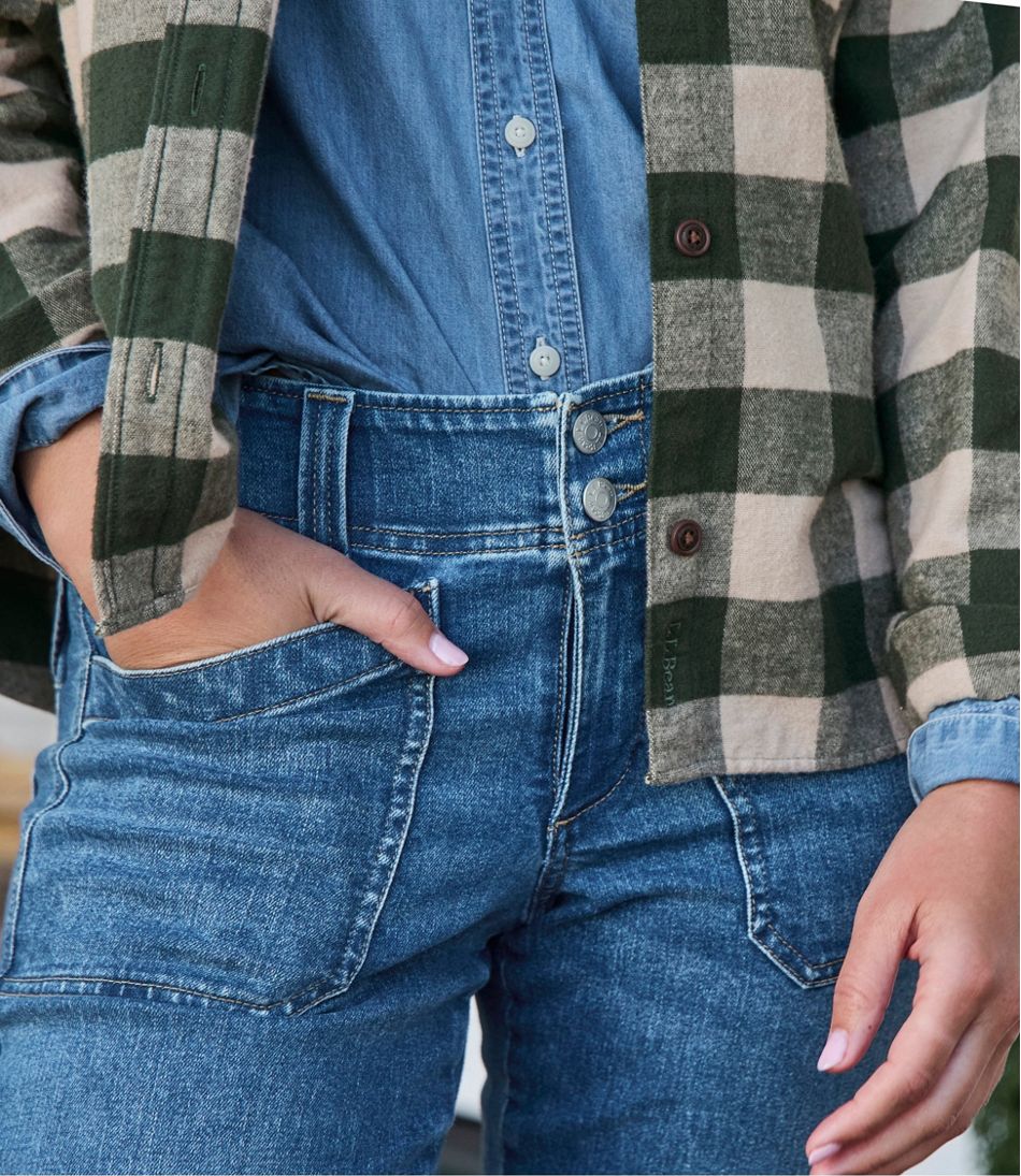 L.L.BeanWomen's 1912 Field Denim Pants, Mid-Rise Ankle Utility