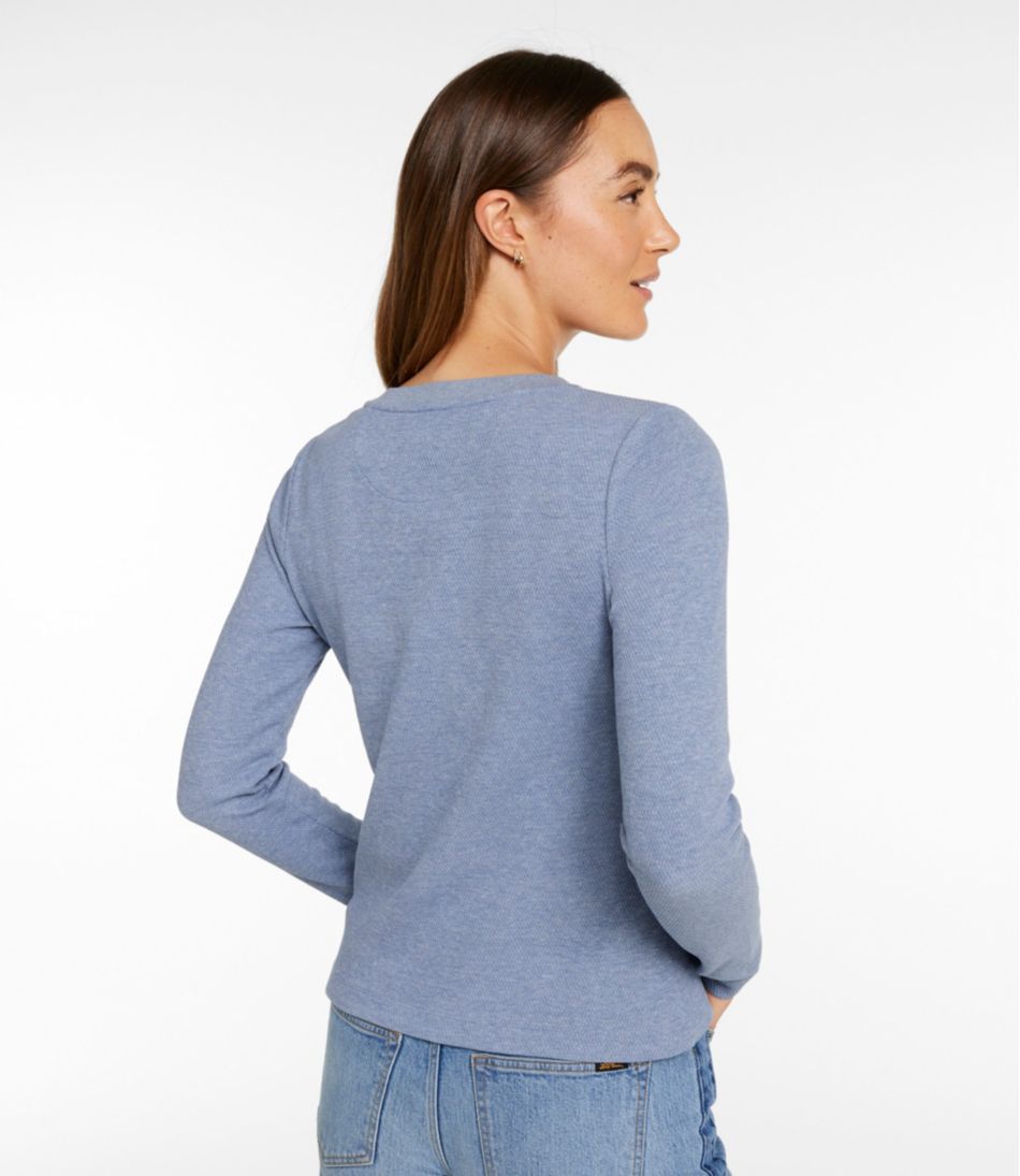 L.L.BeanWomen's Signature Premium Thermal Tops, Long-Sleeve Henley Shirt