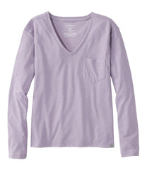 L.L.BeanWomen's Vista Camp V-Neck Pocket Tee, Long-Sleeve