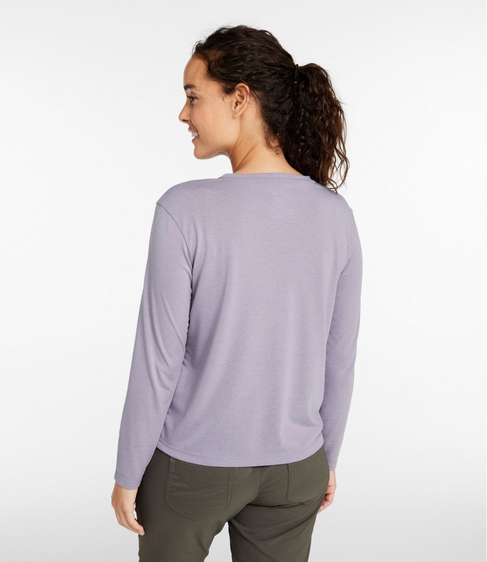L.L.BeanWomen's Vista Camp V-Neck Pocket Tee, Long-Sleeve