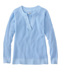 L.L.BeanWomen's Sunwashed Waffle Sweater, Splitneck