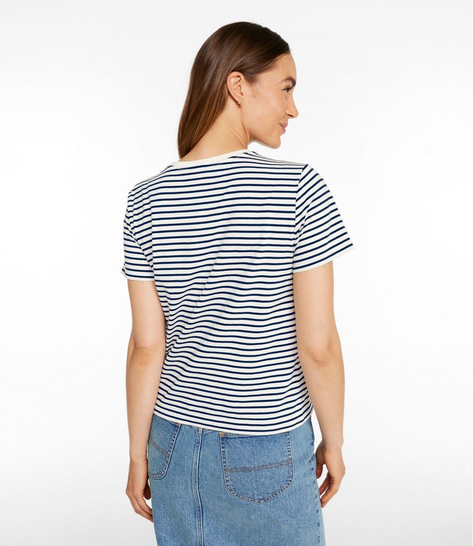 L.L.BeanWomen's Signature Premium Essential Tee, Short-Sleeve Novelty