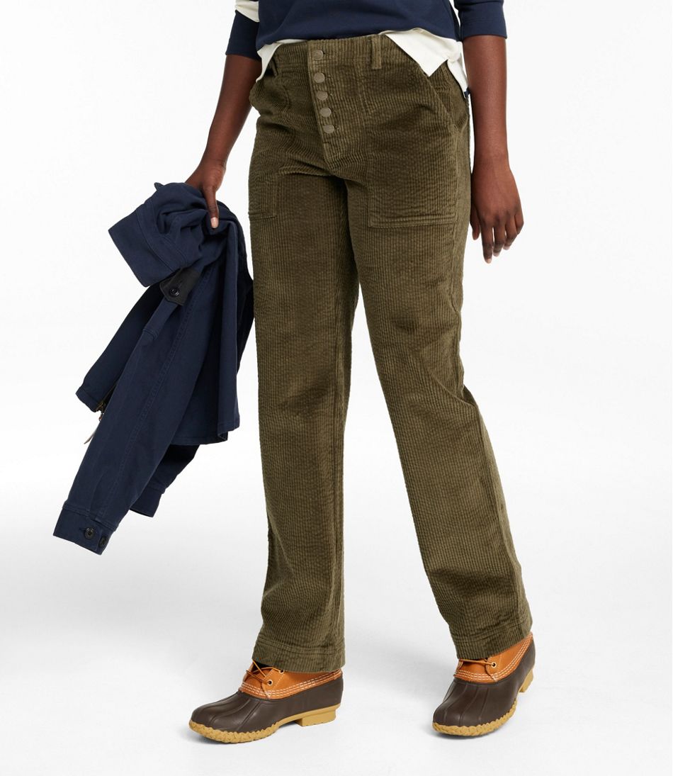 L.L.BeanWomen's Signature Utility Corduroy Pants, Mid-Rise Straight-Leg