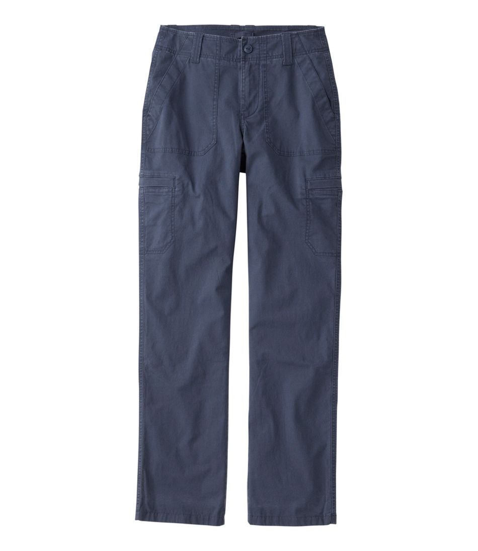 L.L.BeanWomen's 207 Vintage Cotton Canvas Pants, Mid-Rise Straight-Leg Cargo Lined
