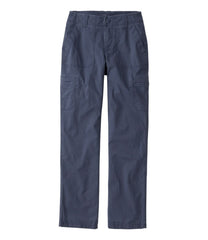 L.L.BeanWomen's 207 Vintage Cotton Canvas Pants, Mid-Rise Straight-Leg Cargo Lined