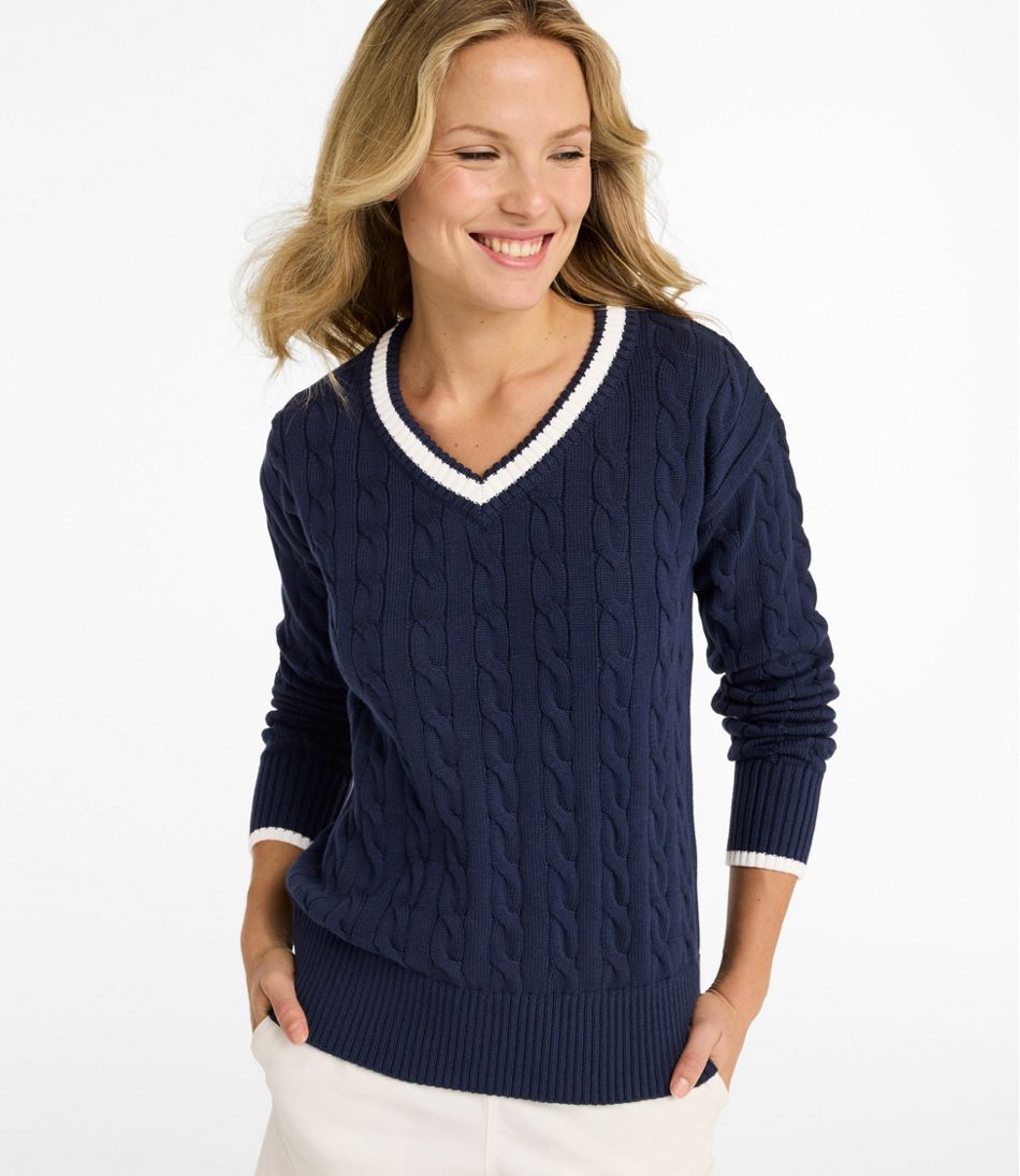 L.L.BeanWomen's The Original Double L® Sweater, Cable V-Neck