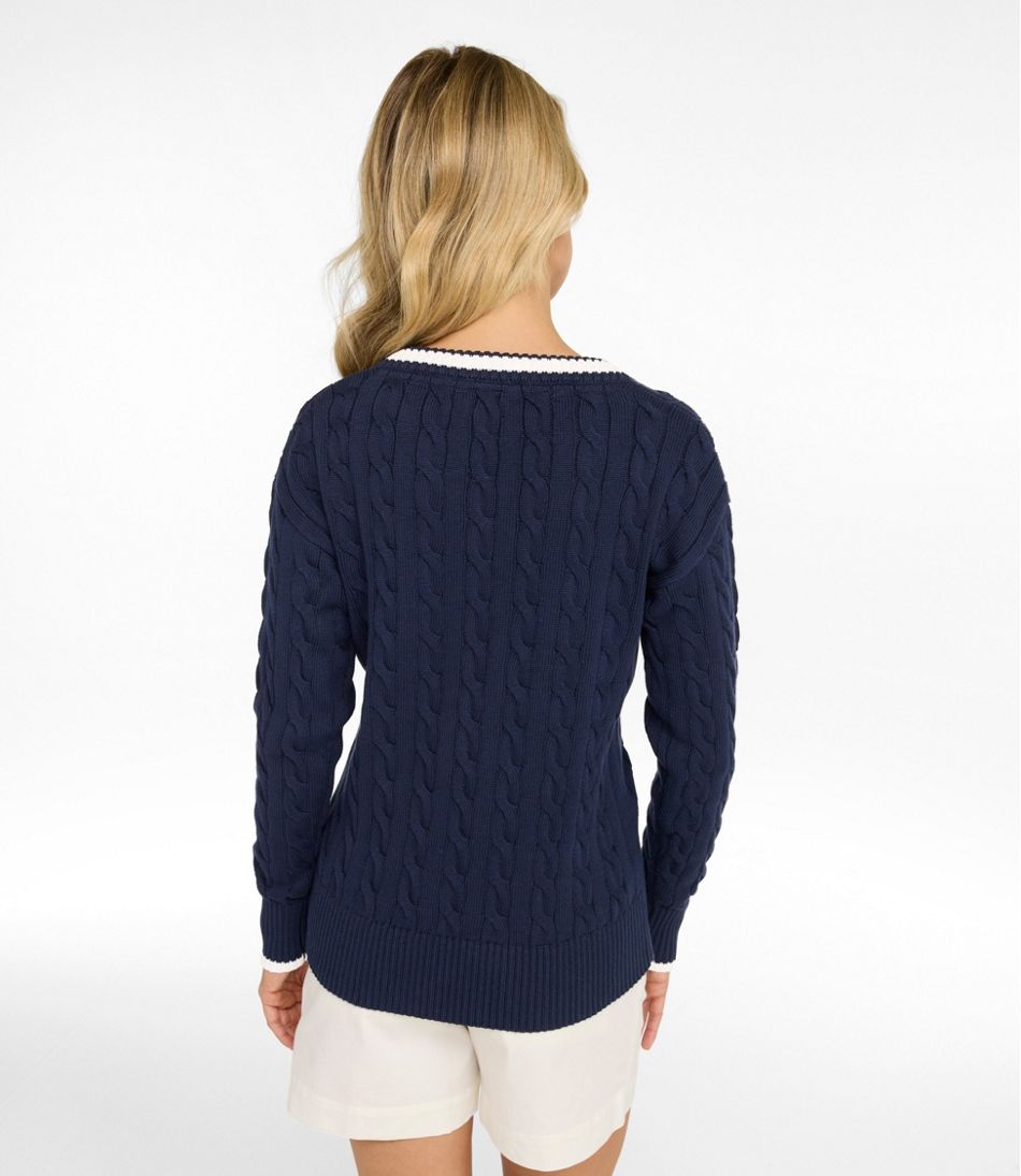 L.L.BeanWomen's The Original Double L® Sweater, Cable V-Neck