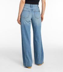 L.L.BeanWomen's Signature 1912 Premium Jeans, High-Rise Relaxed Wide-Leg