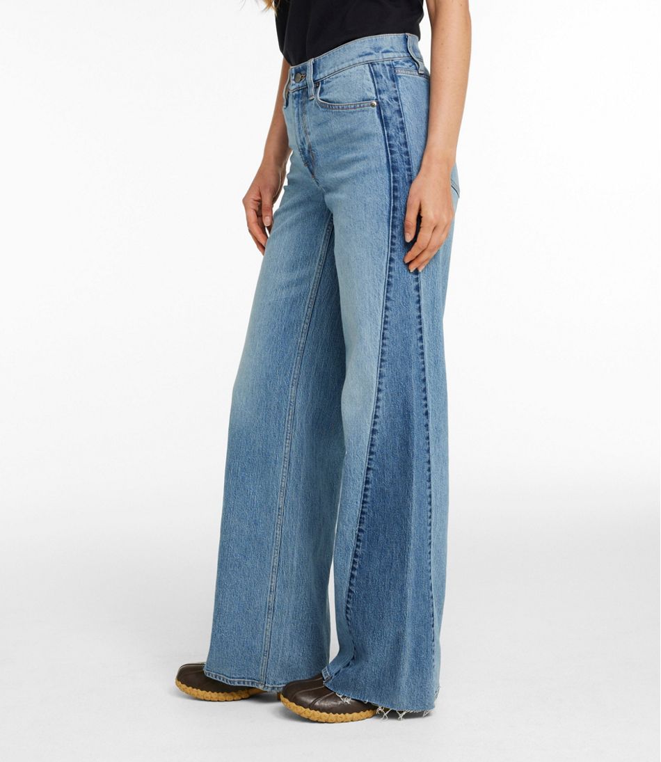 L.L.BeanWomen's Signature 1912 Premium Jeans, High-Rise Relaxed Wide-Leg