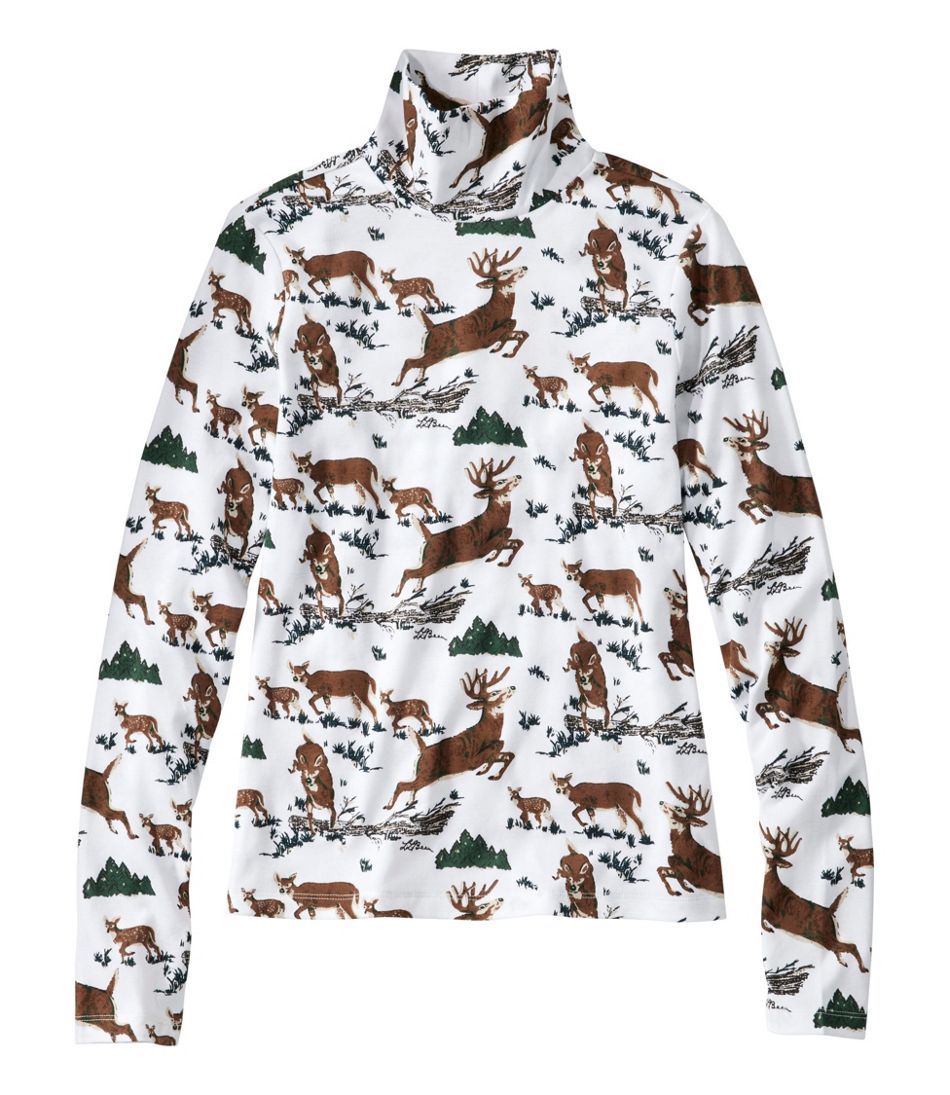L.L.BeanWomen's Signature Lightweight Cotton Turtleneck, Novelty