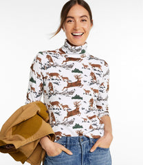 L.L.BeanWomen's Signature Lightweight Cotton Turtleneck, Novelty