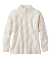 L.L.BeanWomen's Signature Premium Cashmere Cable Sweaters, Mockneck