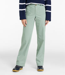 L.L.BeanWomen's Comfort Stretch Patch Pocket Pants, Mid-Rise Wide Straight-Leg Chino