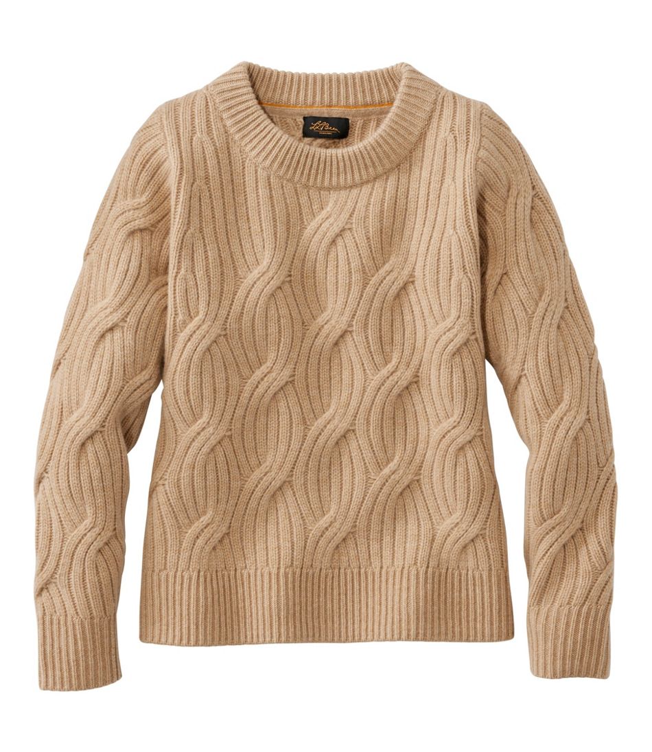 L.L.BeanWomen's Signature Premium Cashmere Cable Sweater, Crewneck