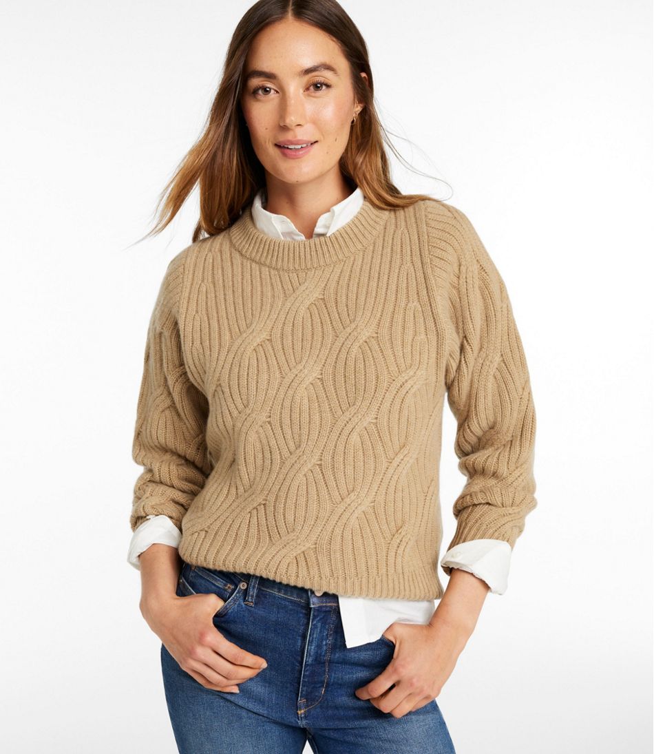 L.L.BeanWomen's Signature Premium Cashmere Cable Sweater, Crewneck