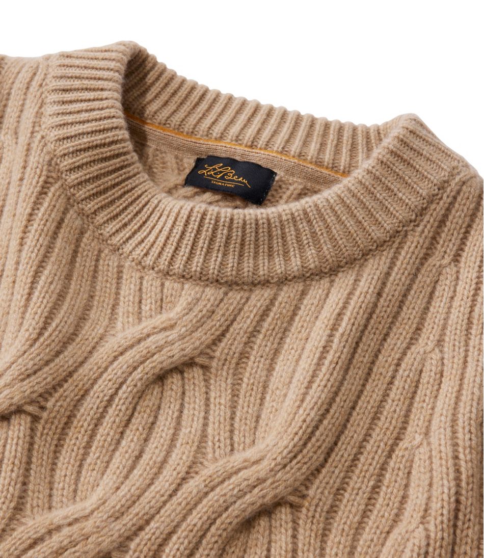 L.L.BeanWomen's Signature Premium Cashmere Cable Sweater, Crewneck