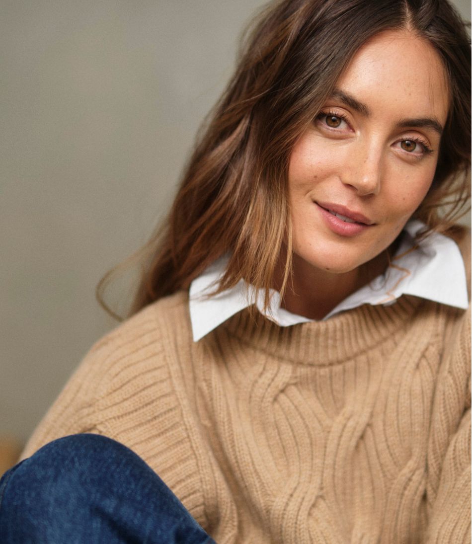 L.L.BeanWomen's Signature Premium Cashmere Cable Sweater, Crewneck