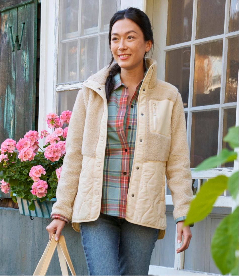 L.L.BeanWomen's Bean's Mixed Media Sherpa Fleece Jacket