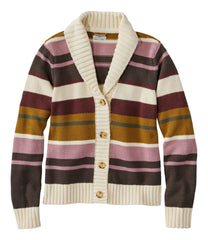 L.L.BeanWomen's Signature Original Cotton Sweater, Shawl Cardigan Stripe