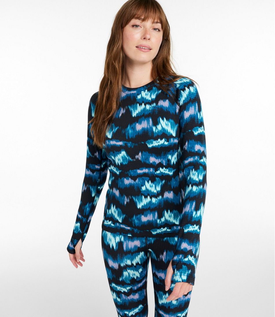 L.L.BeanWomen's Heavyweight Base Layer Crew Top, Print