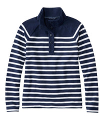 L.L.BeanWomen's Peaks Island Button Mockneck, Stripe
