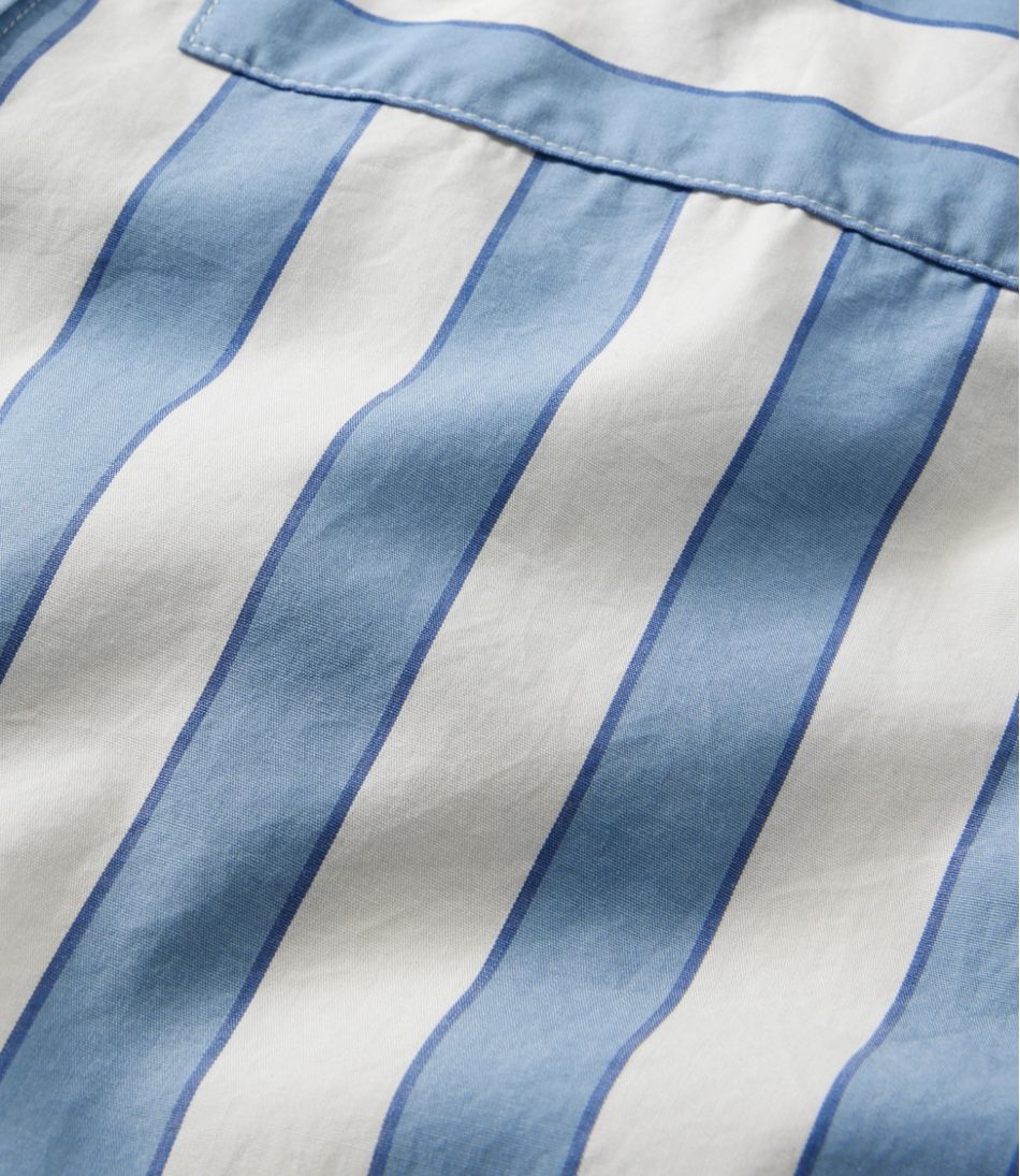 L.L.BeanWomen's Signature Premium Essential Poplin Shirt, Long-Sleeve Novelty Stripe
