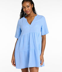 L.L.BeanWomen's Cloud Gauze Cover-Up Tiered Dress, Print