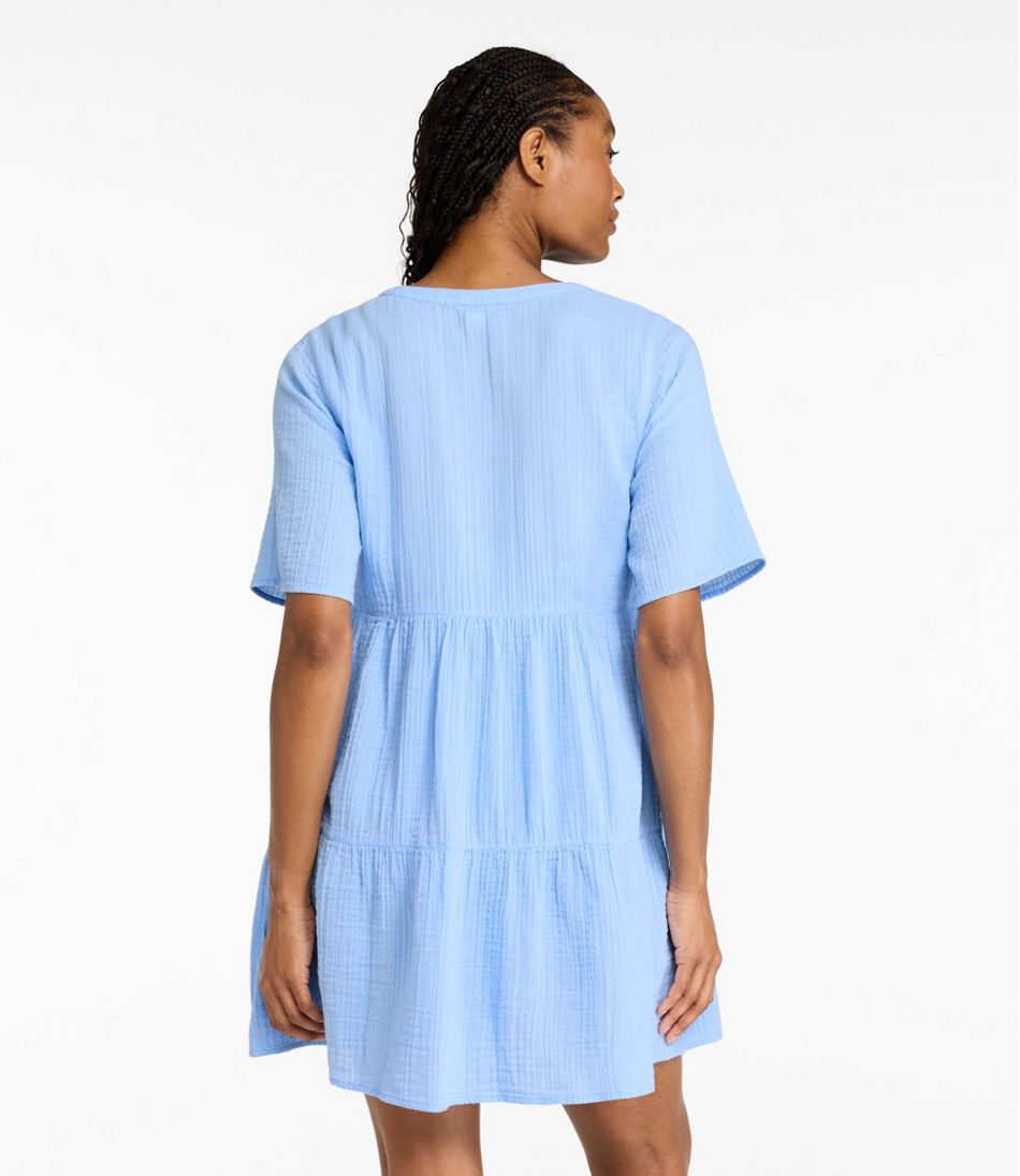 L.L.BeanWomen's Cloud Gauze Cover-Up Tiered Dress, Print