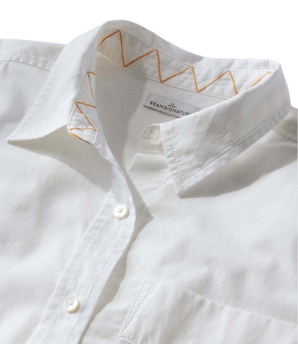 L.L.BeanWomen's Signature Premium Essential Poplin Shirt, Long-Sleeve