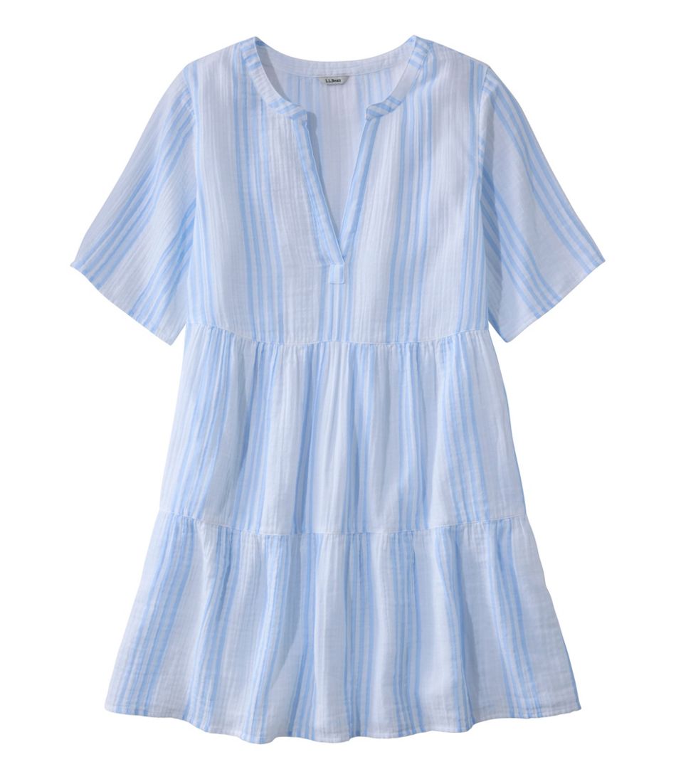 L.L.BeanWomen's Cloud Gauze Cover-Up, Tiered Dress Print