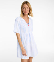 L.L.BeanWomen's Cloud Gauze Cover-Up, Tiered Dress Print