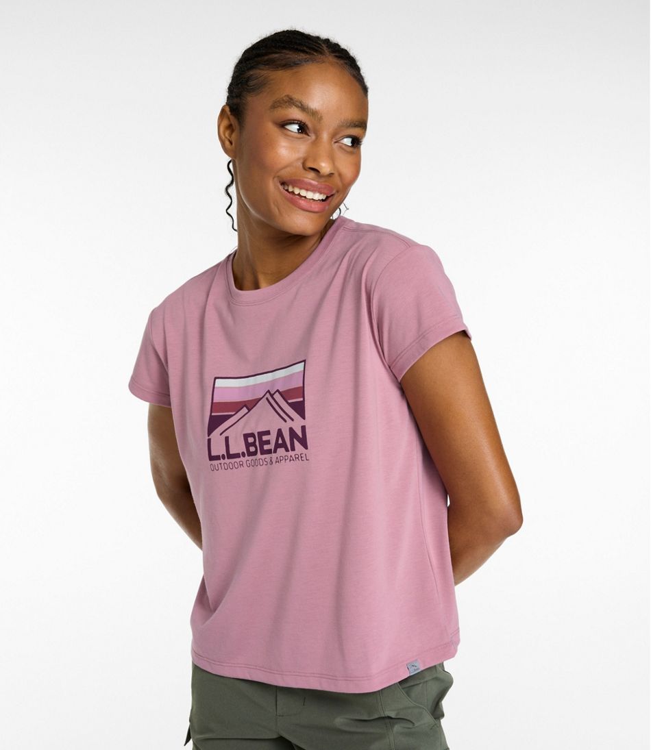 L.L.BeanWomen's Mountainside Crewneck Tee, Short-Sleeve Graphic