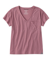 L.L.BeanWomen's Mountainside V-Neck Pocket Tee, Short Sleeve