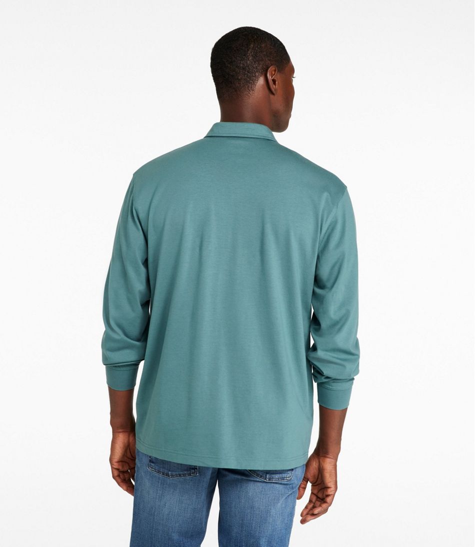 L.L.BeanMen's Carefree Unshrinkable Polo, Long-Sleeve, Without Pocket