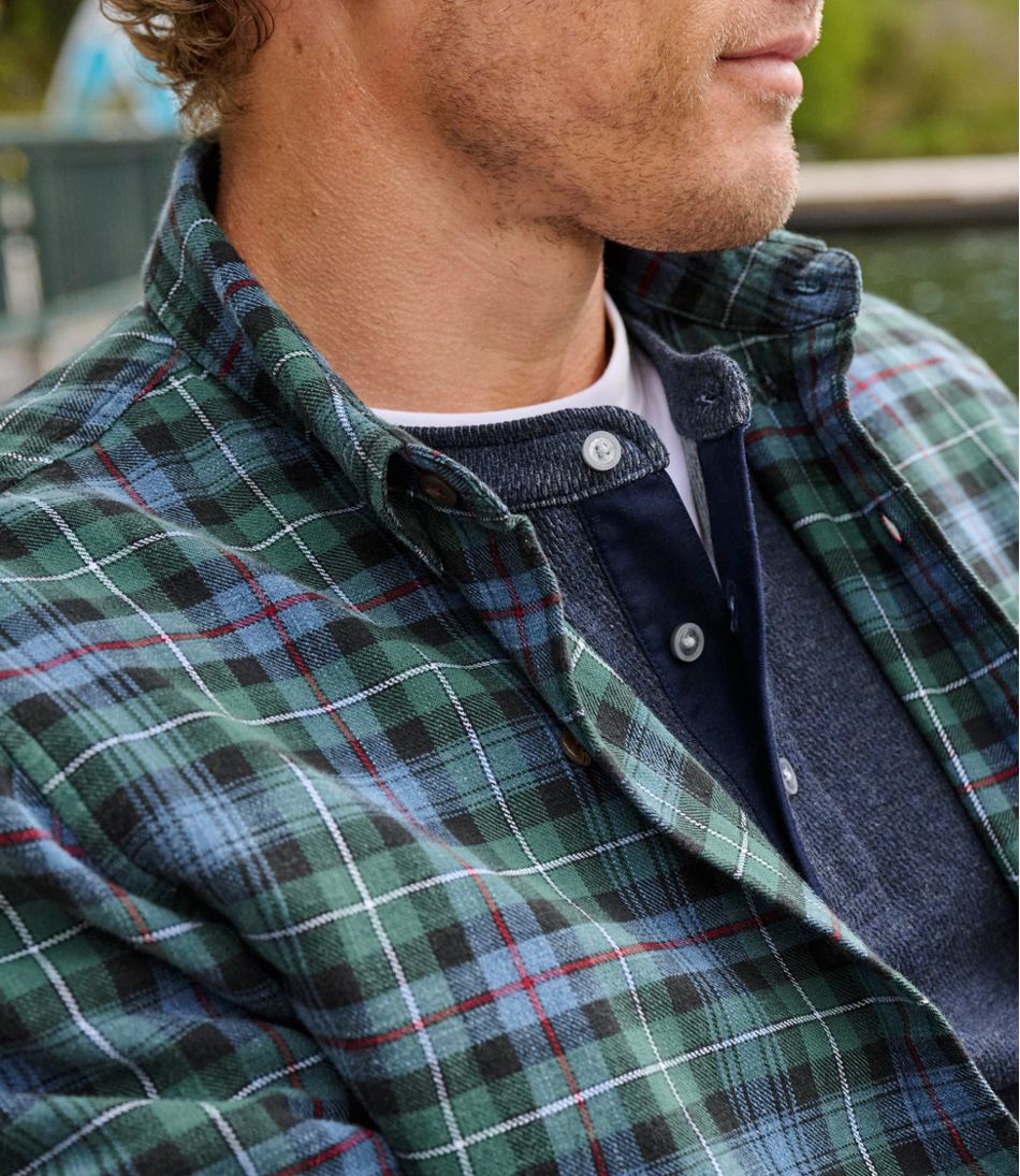 L.L.BeanMen's Sunwashed Twill Shirt, Slightly Fitted Untucked Fit
