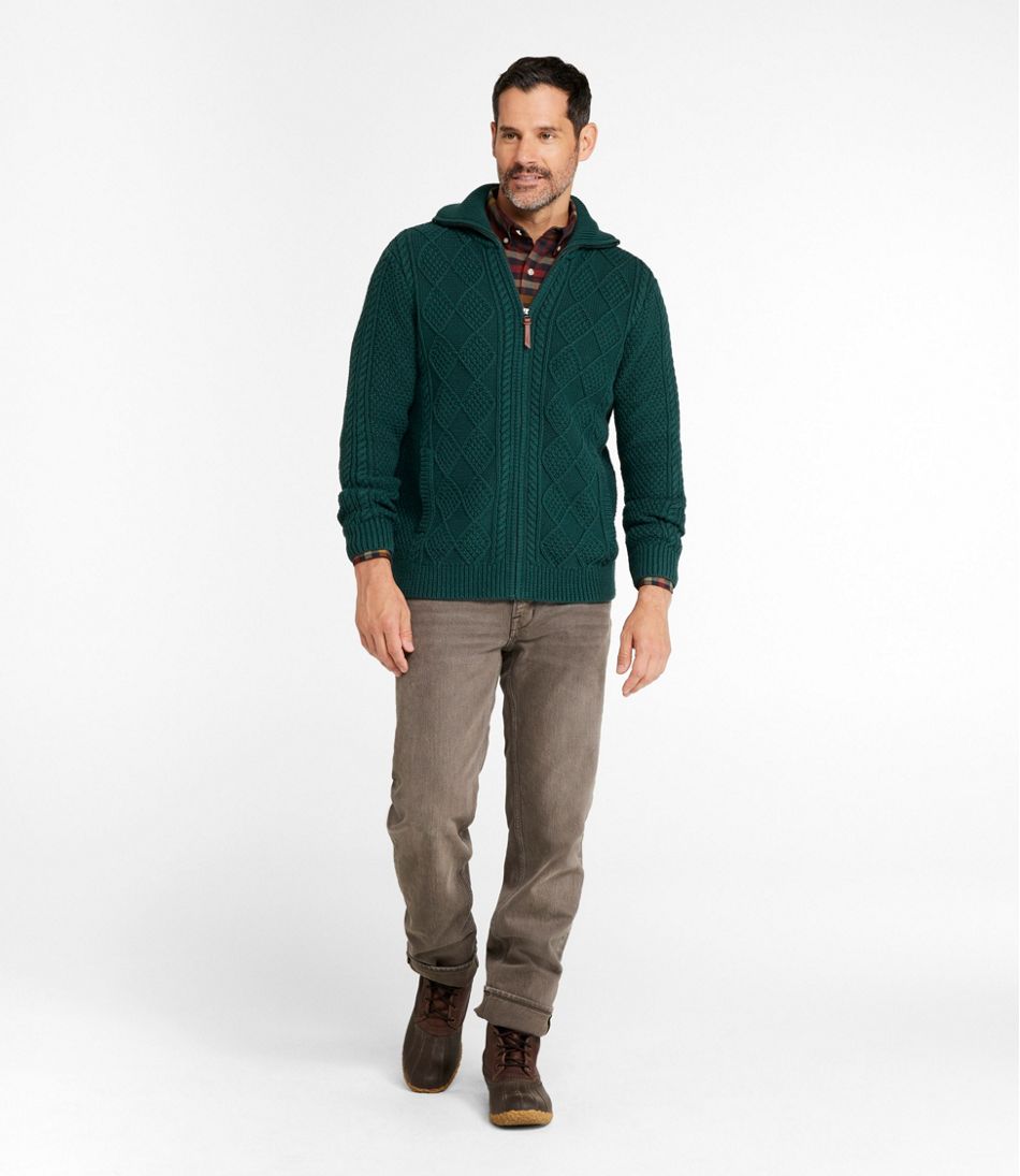 L.L.BeanMen's Signature Cotton Fisherman Sweater, Full-Zip