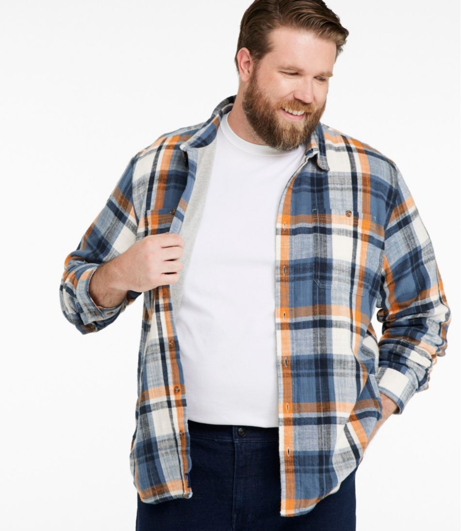 L.L.BeanMen's 1912 Field Flannel Shirt, Lined, Slightly Fitted Untucked Fit, Plaid