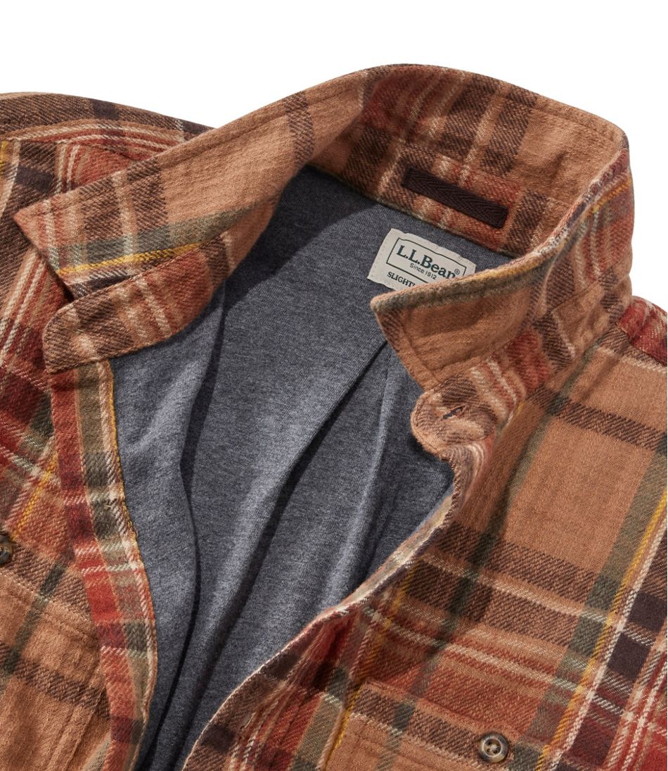 L.L.BeanMen's 1912 Field Flannel Shirt, Lined, Slightly Fitted Untucked Fit, Plaid