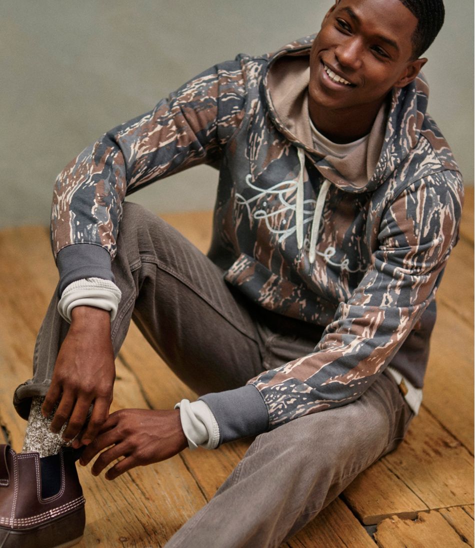 L.L.BeanMen's Signature Camp Hoodie Sweatshirt, Print