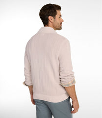 L.L.BeanMen's Sunwashed Textured Cotton Sweater, Herringbone 1/4 Zip