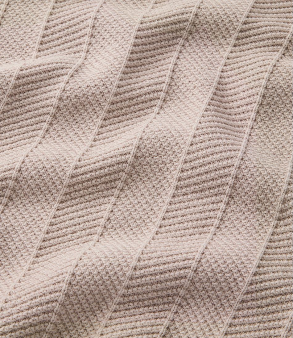 L.L.BeanMen's Sunwashed Textured Cotton Sweater, Herringbone 1/4 Zip