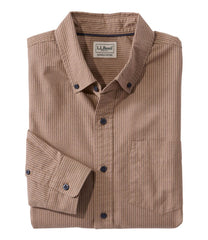 L.L.BeanMen's Sunwashed Oxford Shirt, Slightly Fitted Untucked Fit, Stripe