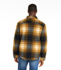 L.L.BeanMen's Signature Mixed Media Fleece Shirt Jacket, Plaid