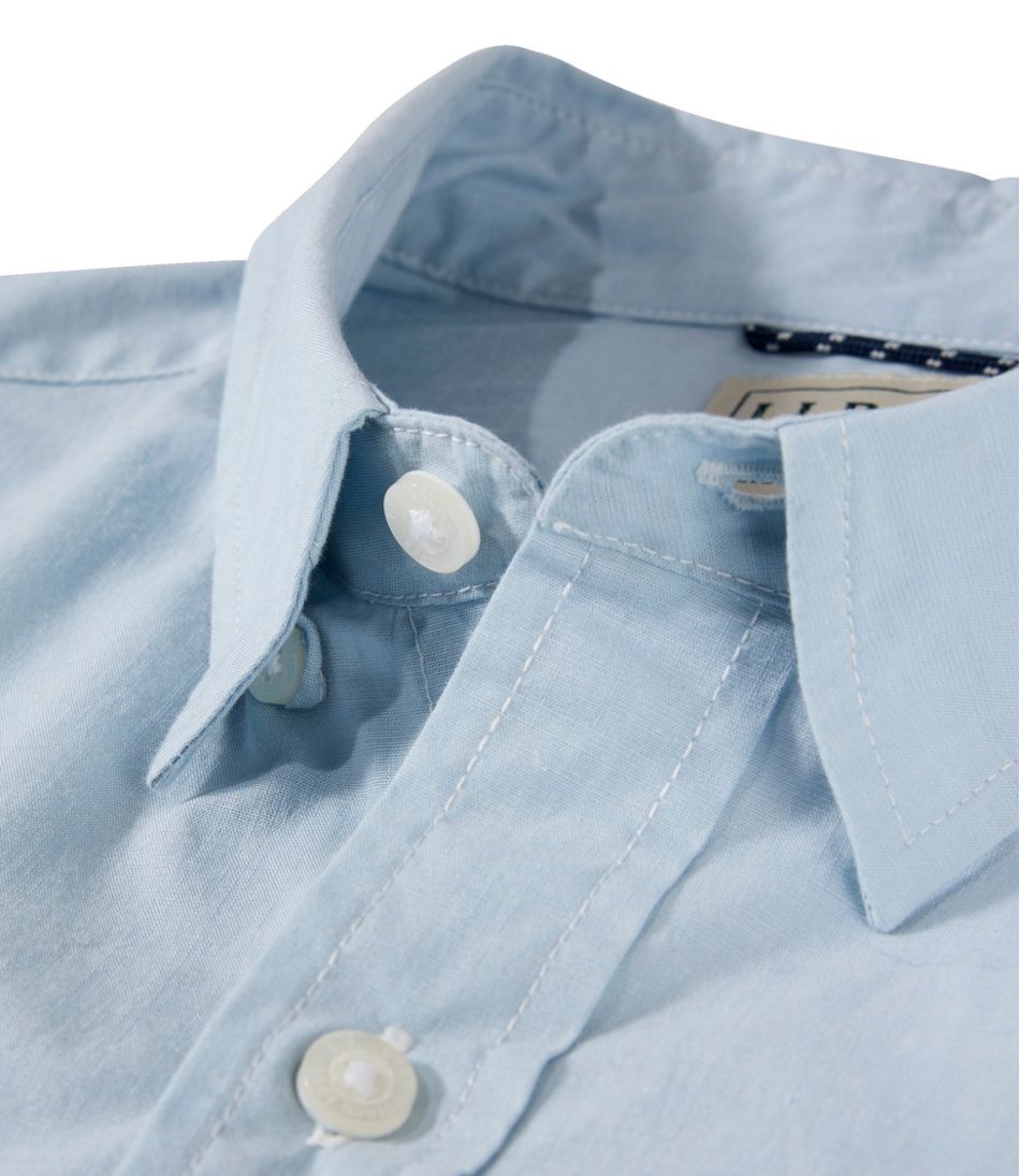 L.L.BeanMen's Comfort Stretch Performance® Chambray Shirt, Long-Sleeve, Slightly Fitted Untucked Fit