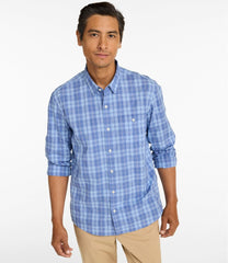 L.L.BeanMen's Comfort Stretch Performance® Chambray Shirt, Long-Sleeve, Slightly Fitted Untucked Fit, Plaid
